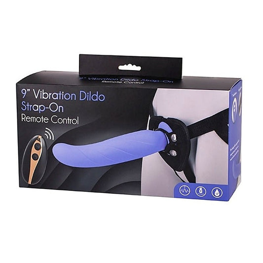 Vibration 9 in Dildo Strap-On with Remote Control - Strap On Sextoys