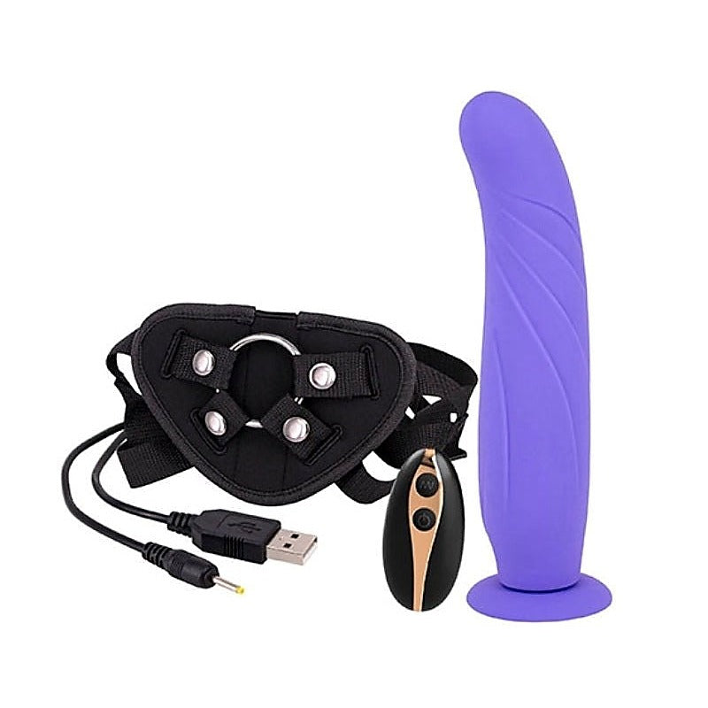 Vibration Dildo Strap-On with Remote Control - Strap On Sextoys