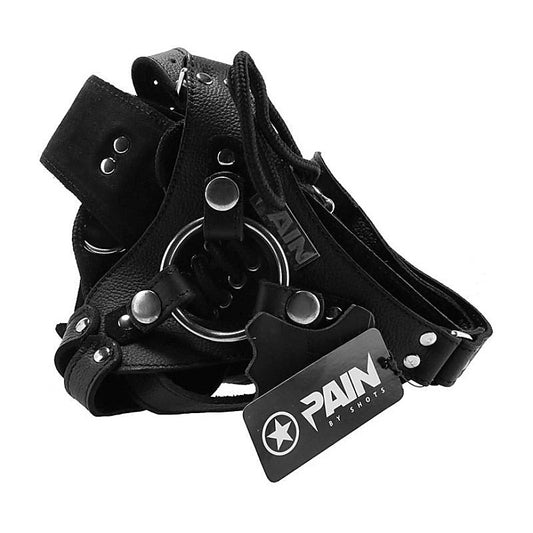 Pain Leather Strap-On Harness by Shots Toys - Strap On Sextoys