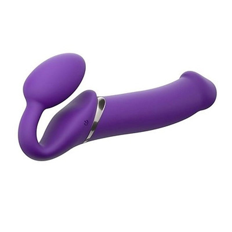 Vibrating Bendable Harness XL Purple by strap-on-me - Strap On Sextoys