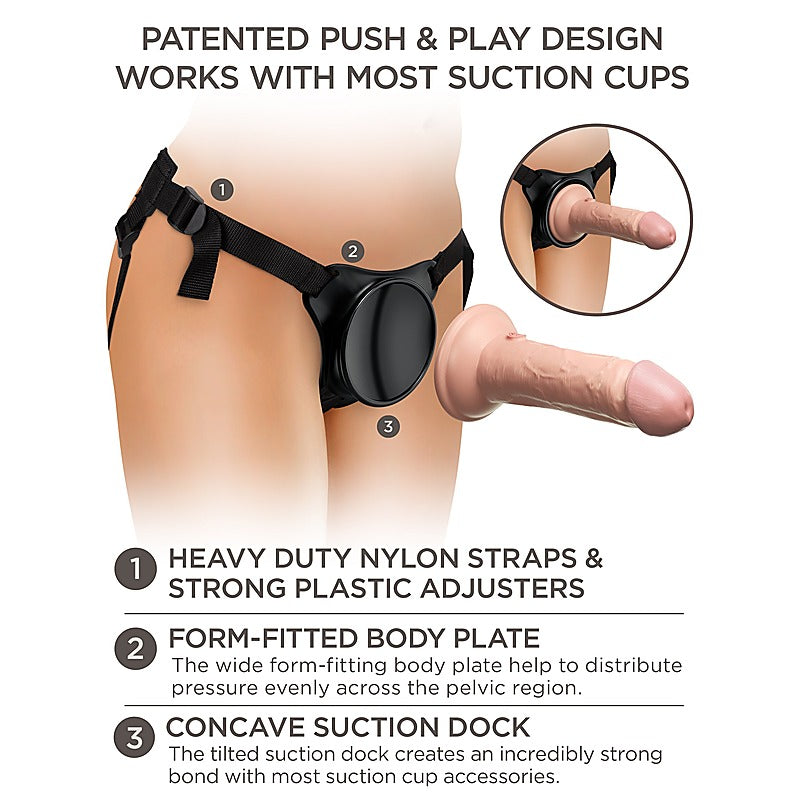 King Cock Elite Beginners Silicone Body Dock Strap-On Kit - Realistic Dildos