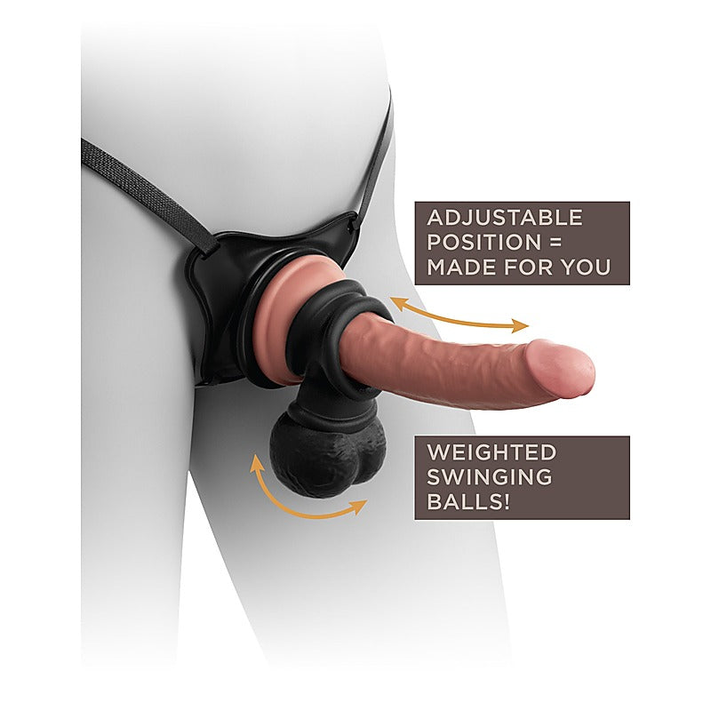 King Cock Elite Deluxe Silicone Body Dock Strap-On Kit - Realistic Dildos