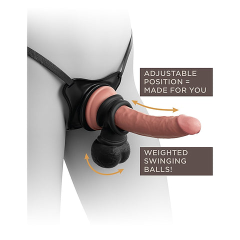 King Cock Elite Deluxe Silicone Body Dock Strap-On Kit - Realistic Dildos