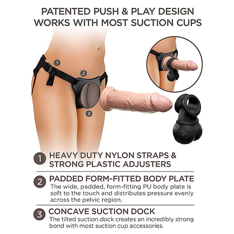 King Cock Elite Deluxe Silicone Body Dock Strap-On Kit - Realistic Dildos