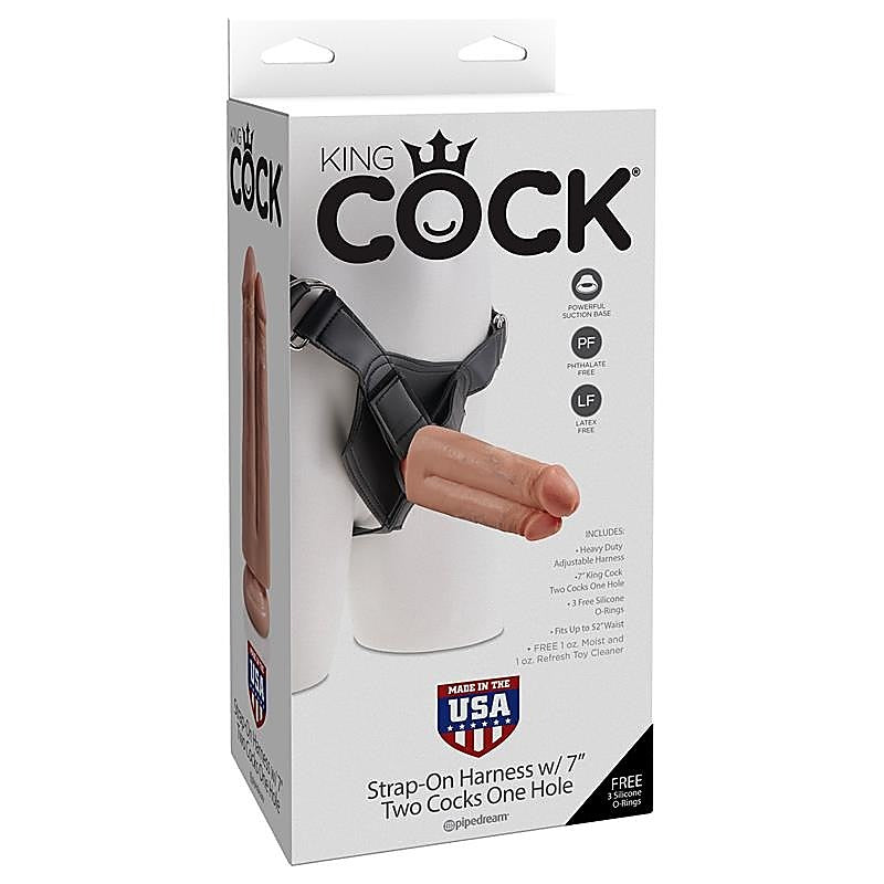 King Cock Strap-On Two Cocks One Hole by Pipedream Products - Strap On Sextoys