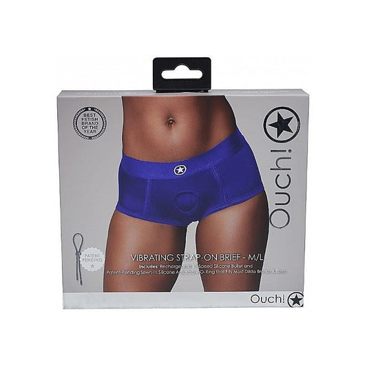 Ouch! Intimate Delight Rechargeable Vibrating Strap-on Brief - Strap On Sextoys