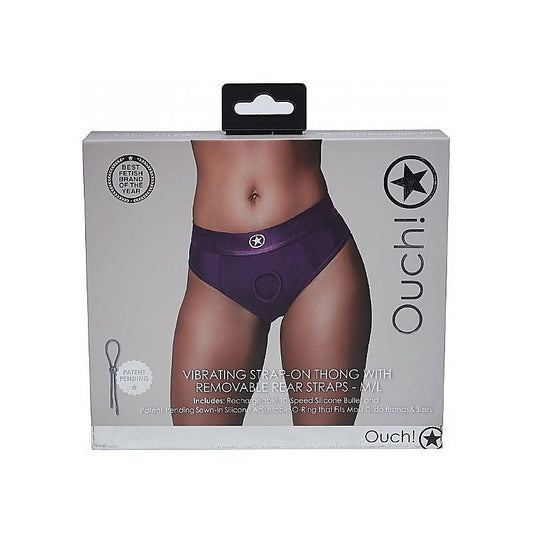 Vibrating Strap-on Thong with Removable Butt Straps - Strap On Sextoys