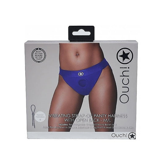 Ouch! Pleasure-Enhancing Vibrating Strap-on Panty Harness - Strap On Sextoys