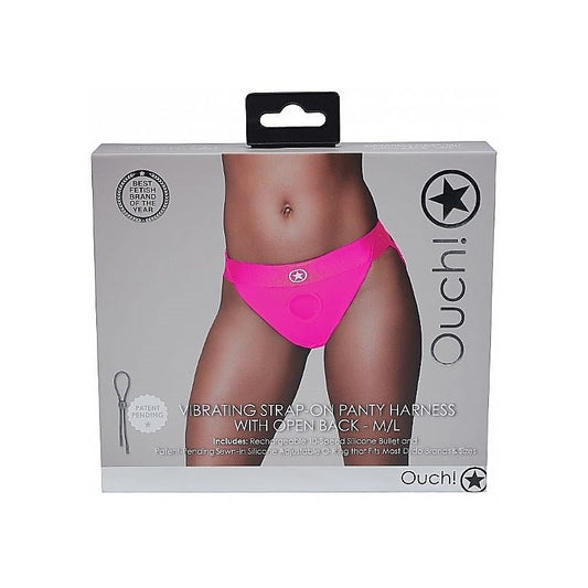 Ouch! Vibrating Strap-on Panty Harness by Shots Toys - Strap On Sextoys