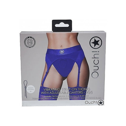 Ouch Pleasure Enhancer - Vibrating Strap-on Thong - Strap On Sextoys