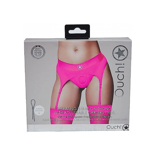 Ouch! Intimate Pleasure Strap-on Thong - Pink by Shots Toys - Strap On Sextoys