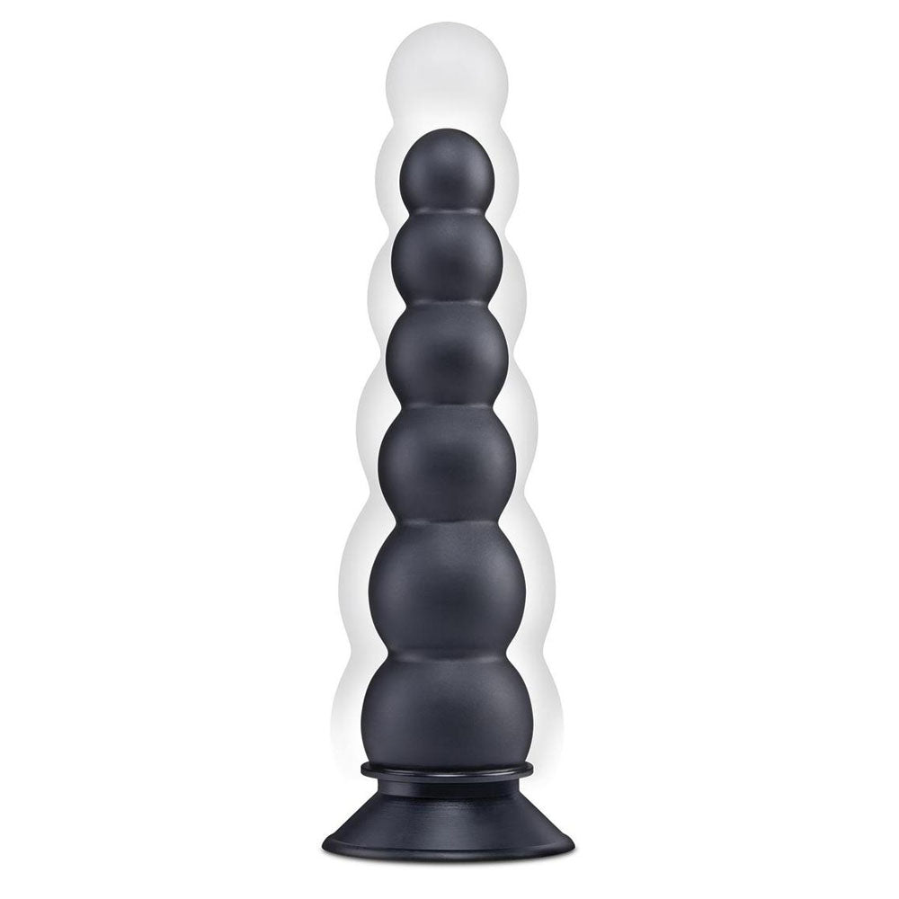 Xgen Size Up Ripple Inflatable Butt Plug Black with Pump Control - - Butt Plugs