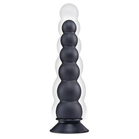 Xgen Size Up Ripple Inflatable Butt Plug Black with Pump Control - Butt Plugs