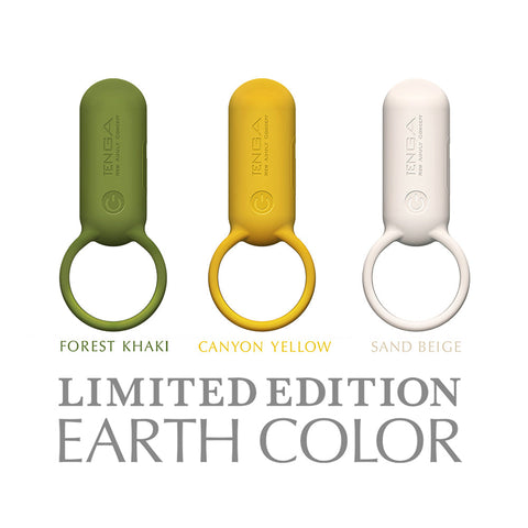 Tenga Svr Waterproof Vibrating Penis Ring with Upright Clitoral Stimulator - Vibrating Cock Rings