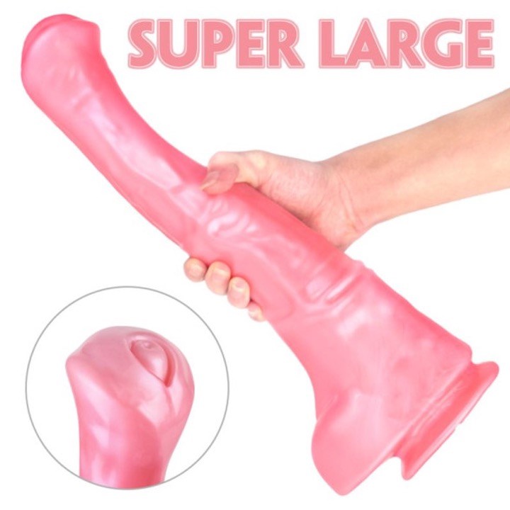 S Hande Duke Horse Dong With Balls Clear XXXL Suction Cup Dildo - Pink - Realistic Dildos