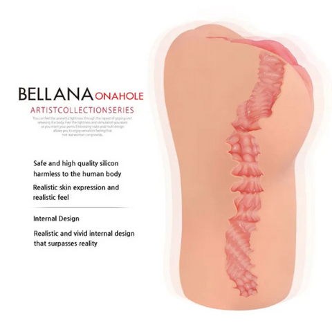 Kokos Bellana Onahole Male Masturbator with Textured Internal Tunnel - Masturbators and Strokers