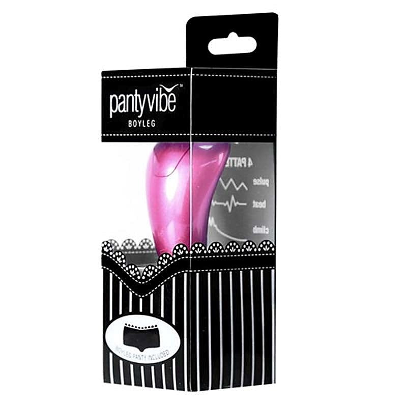 BMS Factory Pantyvibe Boyleg Extra Large Wearable Vibrator Purple - Breast and Nipple Toys