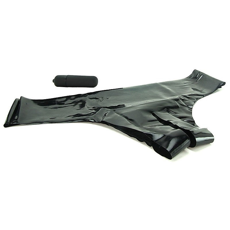 Pipedream Products Fetish Fantasy Vibrating Crotchless Booty Shorts with Bullet - Bullet Vibrators