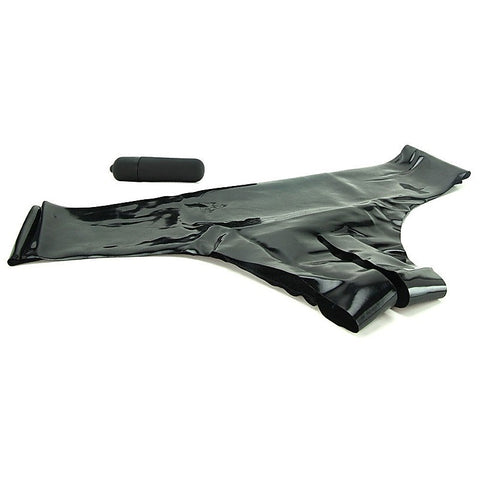 Pipedream Products Fetish Fantasy Vibrating Crotchless Booty Shorts with Bullet - Bullet Vibrators