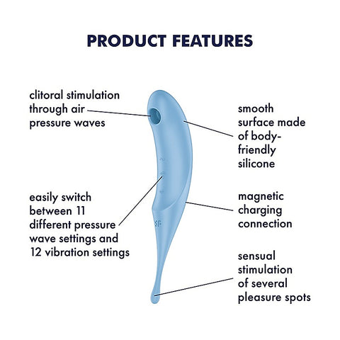 Twirling Pro Hybrid Air Pulse G Spot Vibrator by Satisfyer - Clit Ticklers and Pulsators