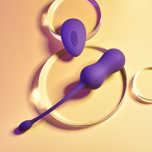 Playboy Pleasure Double Time Remote Control Kegel Balls - Love Eggs and Kegel Exercisers