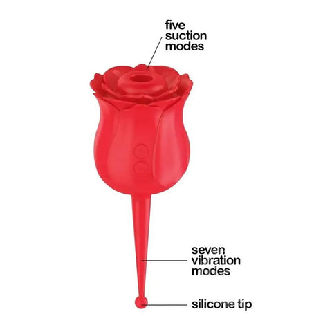 Icon Brands Wild Rose Le Point Air Pulse Stimulator Dual End Clitoral - Clit Ticklers and Pulsators