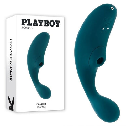 Evolved Playboy Pleasure CHARMER Clitoral Suction Vibrator Dual Stimulation - Clit Ticklers and Pulsators