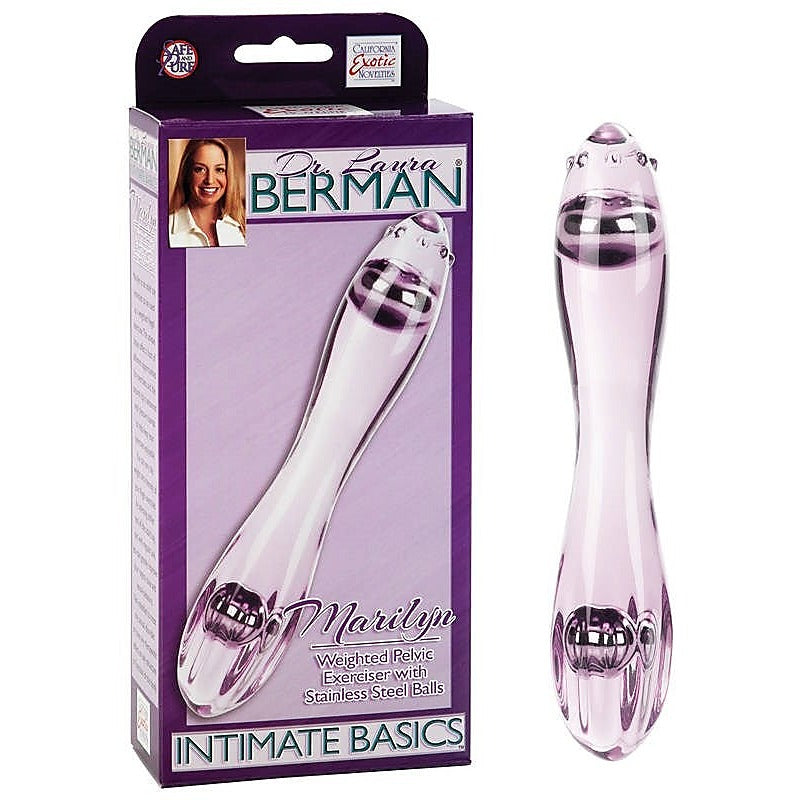 California Exotics Dr. Laura Berman Marilyn Weighted Pelvic Exerciser - Glass Sex Toys