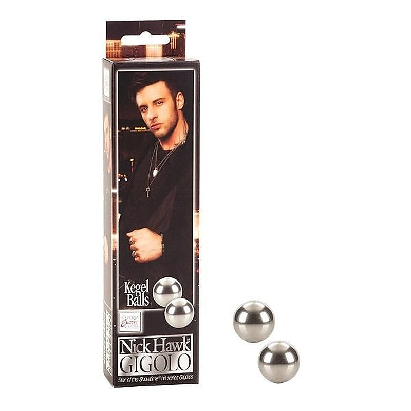 Nick Hawk Gigolo Kegel Balls by California Exotics - Metal Vibrators