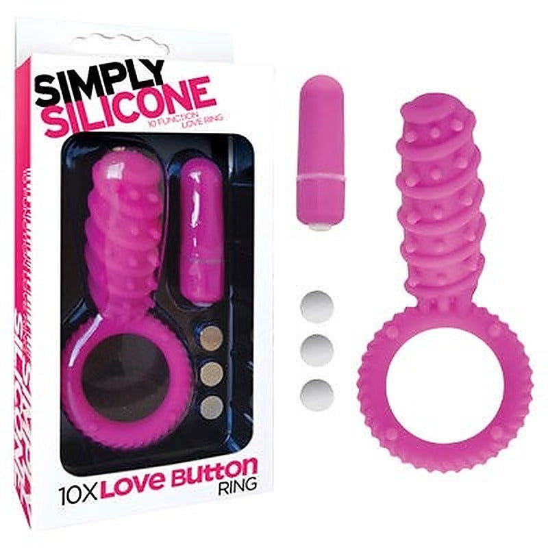 Simply Silicone 10X Love Button Ring by Icon Brands - Cock Rings
