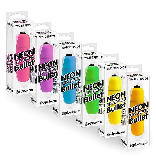 Neon Luv Touch Vibrating Bullet Massager Set by Pipedream - Waterproof Vibrators