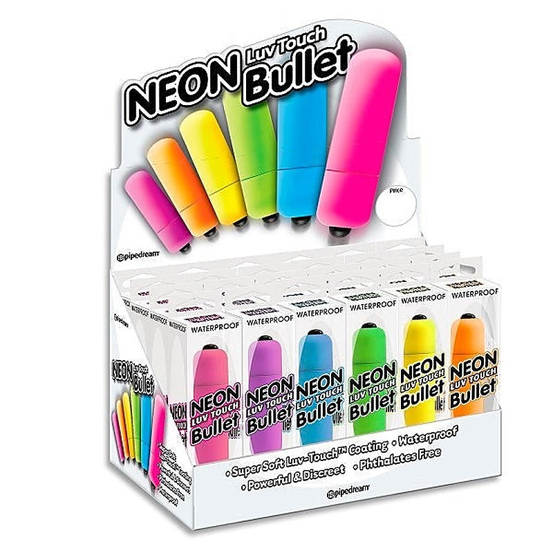 Neon Luv Touch Vibrating Bullet Massager Set by Pipedream - Waterproof Vibrators