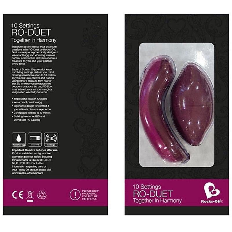 RO-Duet Remote Control Vibe by Rocks Off - Love Eggs and Kegel Exercisers