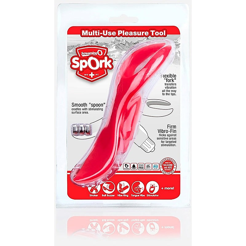 Spork Multi Function Silicone Vibrator by Screaming O - Clit Ticklers and Pulsators