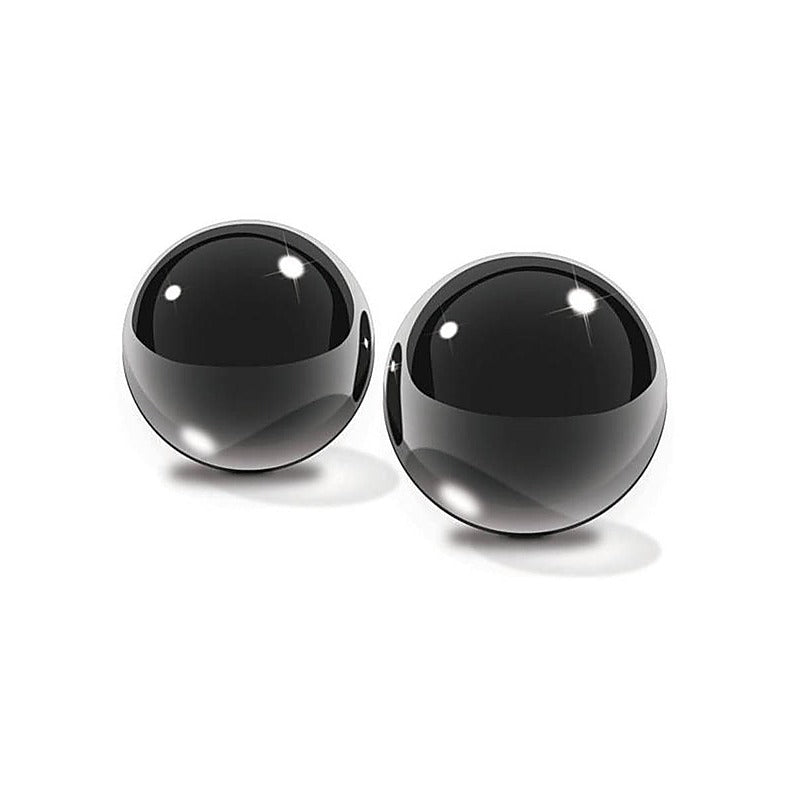 Black Glass Ben Wa Balls by Pipedream Products - Love Eggs and Kegel Exercisers