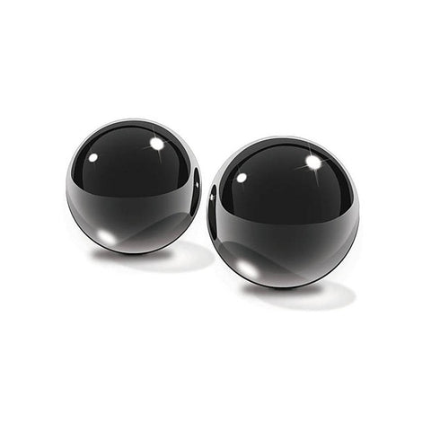 Black Glass Ben Wa Balls by Pipedream Products - Love Eggs and Kegel Exercisers