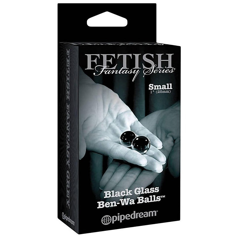 Black Glass Ben Wa Balls by Pipedream Products - Love Eggs and Kegel Exercisers