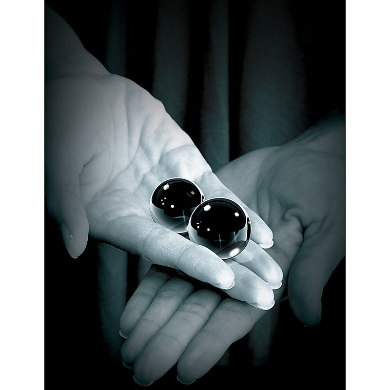 Fetish Fantasy Black Glass Ben Wa Balls Medium - Personal Massagers