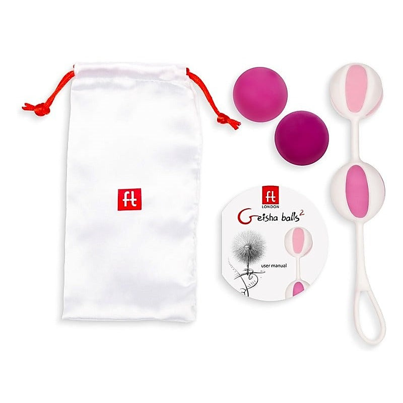 Gvibe Geisha Balls 2 Pink Kegel Exerciser Pelvic Floor Strengthening - Personal Massagers