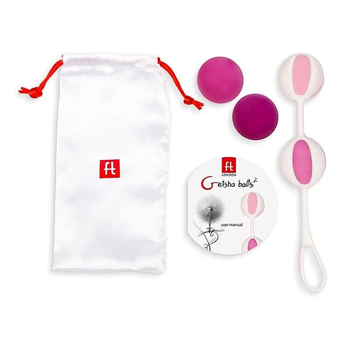 Gvibe Geisha Balls 2 Pink Kegel Exerciser Pelvic Floor Strengthening - Personal Massagers