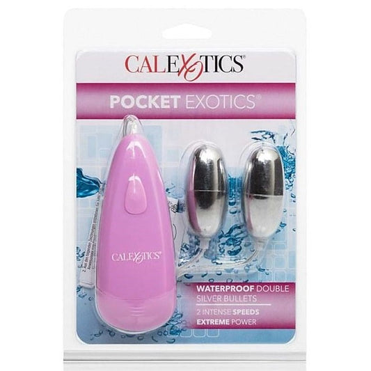 Pocket Exotics Waterproof Double Silver Bullet - Waterproof Vibrators