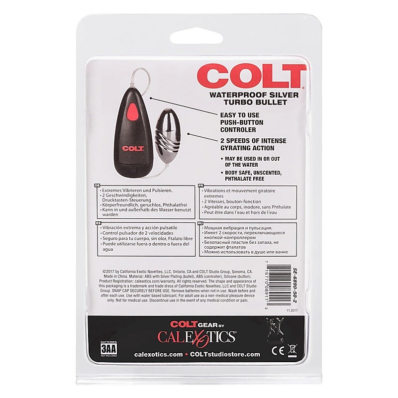 Colt Waterproof Turbo Bullet Vibrator by California Exotics - Personal Massagers