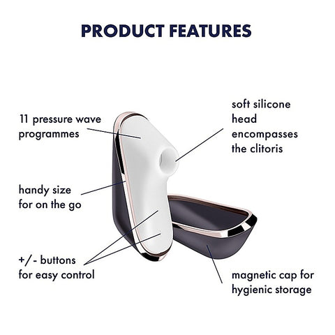Pro Traveler Air Pulse Clitoral Vibrator by Satisfyer - Clit Ticklers and Pulsators