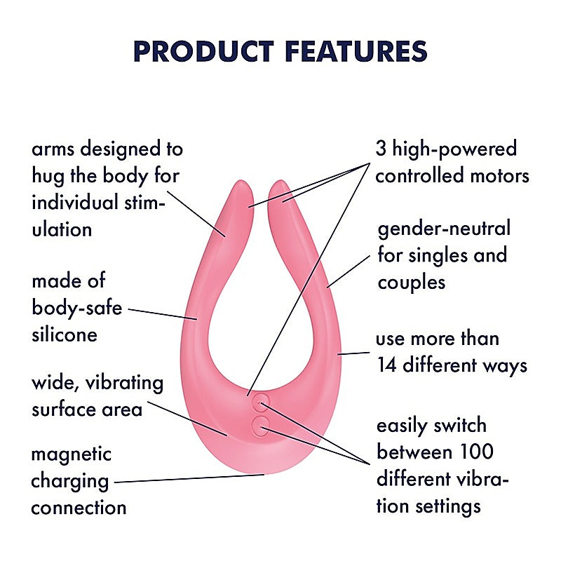 Endless Joy 100 Functions Adult Multi Vibrator by Satisfyer - Realistic Dildos