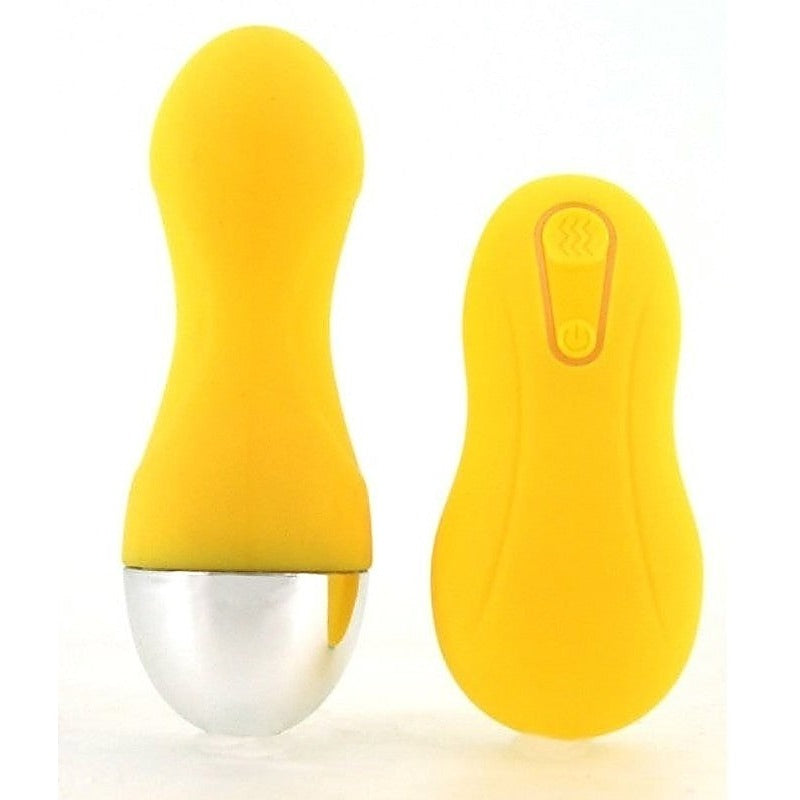 Maia Toys Confetti Wicked Wireless Contour Egg Yellow Wireless Vibrator - Remote Control Vibrators