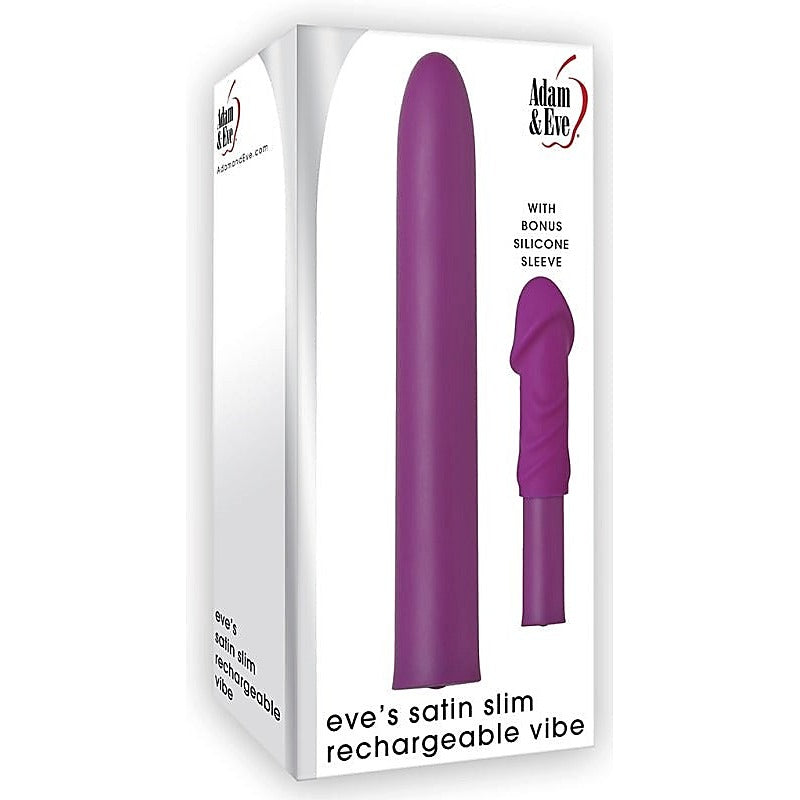 Eve's Satin Slim Rechargeable Vibe by Adam & Eve - Personal Massagers