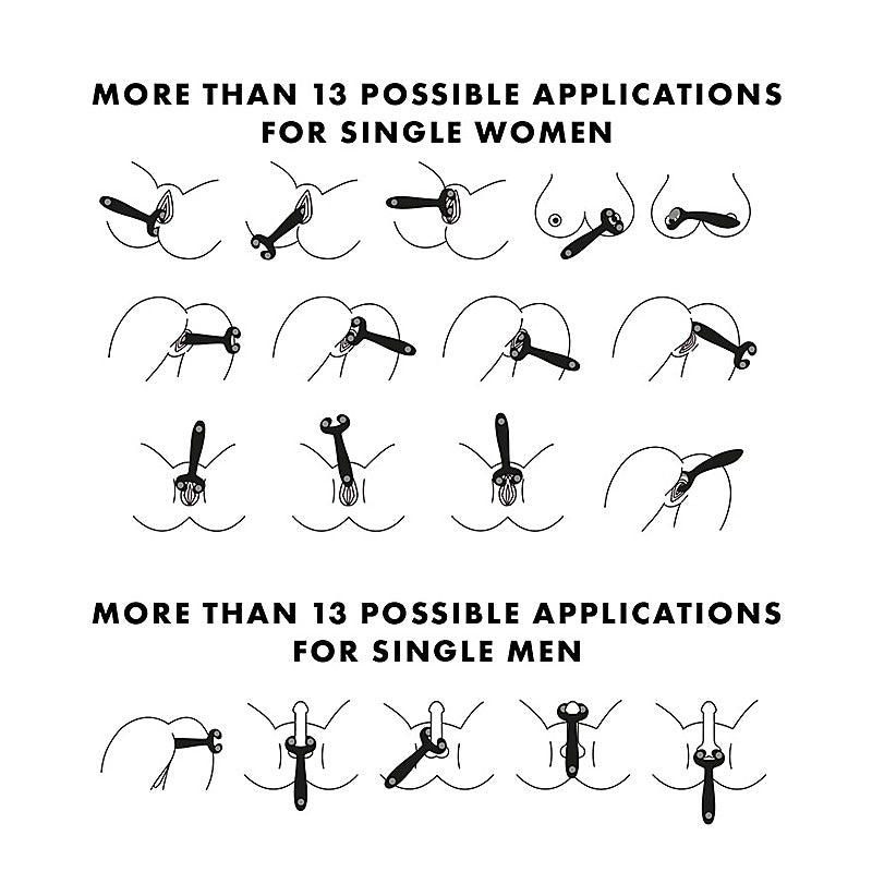Endless Fun Silicone Vibrating Couples Toy by Satisfyer - Clit Ticklers and Pulsators