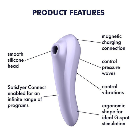 Dual Pleasure Air Pulse Clitoral and G Spot Vibrator - Clit Ticklers and Pulsators