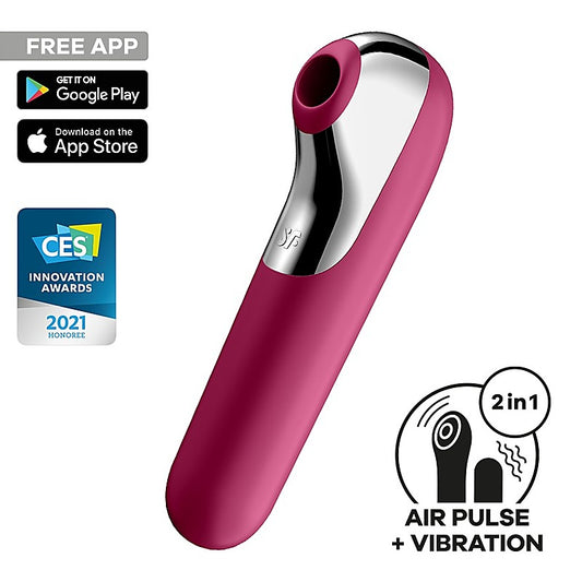 Dual Love Air Pulse Multi Functions Clitoral Massager - Clit Ticklers and Pulsators