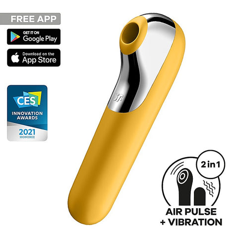 Dual Love Air Pulse Multi Functions Clitoral Massager - Clit Ticklers and Pulsators
